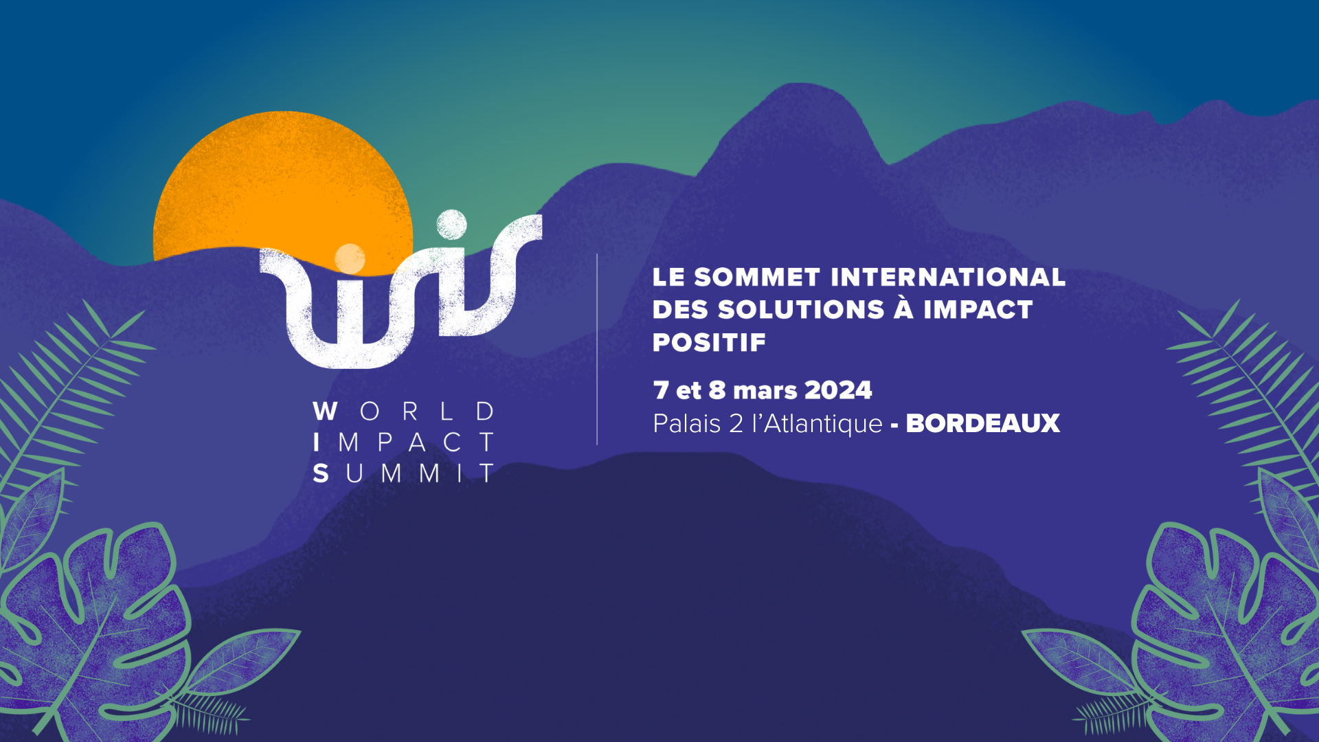 Bannière du World Impact Summit à Bordeaux